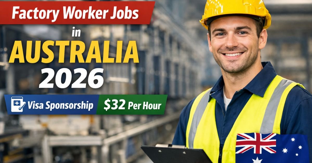 Factory Worker Jobs in Australia 2026 – Visa Sponsorship ($32/hr)