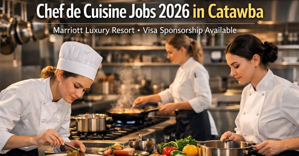 Chef de Cuisine Jobs 2026 in Catawba – Luxury Resort Role with Visa Sponsorship