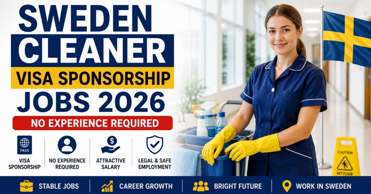 Sweden Cleaner Jobs with Work Visa 2026